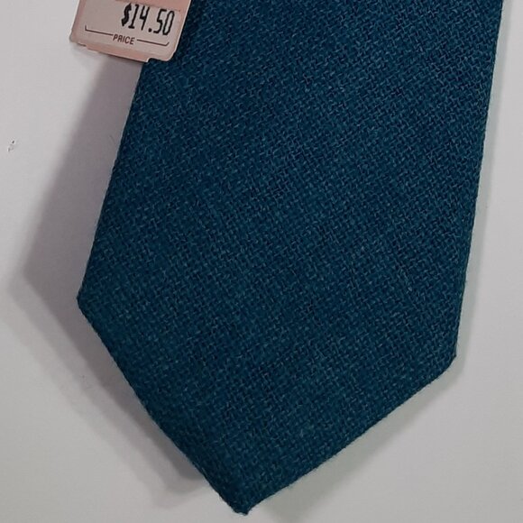 Vintage Rooster Wool Neck Tie Teal Blue New w/ Tags Kaufmann’s Dept Store - Picture 2 of 6